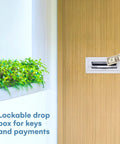 Through The Door Locking Key Drop Box Heavy Duty Rainproof Mail Slot For Business With Tubular Lock Baffle And Anti Theft Plate
