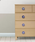 Top Shelf 10 Pack Ceramic Cabinet Knobs With Blue And White Printed Antique Patterns Sweet Glossy Finish Drawer Pull Handles For Kitchen Cupboards And Wardrobes Legit Home Decor on wooden dresser.