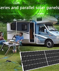 Campers by RV using 1000W Flexible Solar Panel Kit With Two 500W Panels 40A Controller And Accessories Monocrystalline