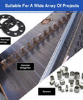 Image showing applications of USA Made Tough As Nails Acetal Copolymer Dowel Rod including bushings, dulcimer bridge, and spacers.
