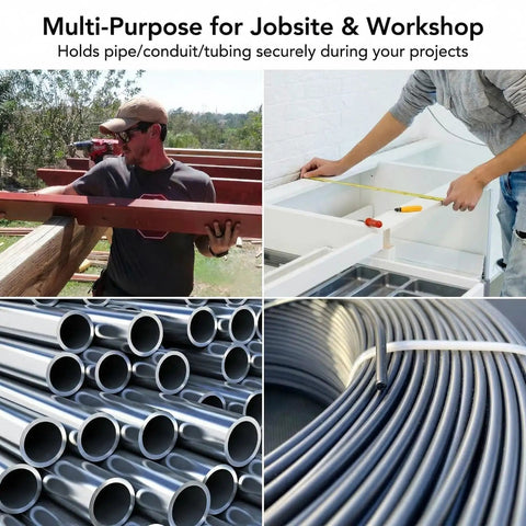 Built Like A Tank Carbon Steel Pipe Jack Stands Adjustable 28 To 52 Inches Heavy Duty Welding Supports Up To 2500 Pounds Perfect For Pipes Beams Truck Beds And Hydraulic Cylinders