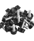 1/4-20 UNC Adjustable Furniture Levelers Set Of 20 Screw In Leveling Feet Galvanized Steel Glides For Tables Chairs Desks And Home Furniture DIY Ready To Install
