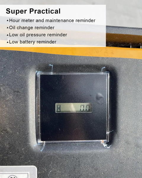 Hour Meter Replacement 925-06170B For Lawn Tractors And Zero Turn Mowers, plug-in black LCD module