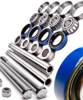 Beefed-Up Front Caster Wheel Bearing Rebuild Kit For Exmark Toro 13x5.00-6 Mower Wheels With Smooth Threadless Axle Sleeve