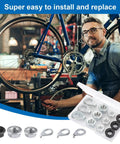 Mechanic holding Heavy Duty Bike Wheel Axle Nut And Hub Safety Washer Kit 18 Piece M8 M9.5 M10 Flanged Nuts And Washers