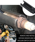 Heavy Duty 7/8 Inch O2 Sensor Socket And Knockout Extractor Tool For Any Domestic Or Import Rides crafted from premium chrome vanadium steel in use.