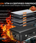 Go To Fireproof Document Box With Lock Built Like A Tank Safe for home use with temperature gauge and fireproof layers