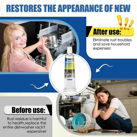 Dishwasher Rack Repair Coating Kit 1.7 Oz White Vinyl Rack Rust Touch Up Paint With Scraper And Brushes Insulation