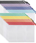 Mesh Zipper Pouch Bags Set Of 24 In 8 Colors Waterproof File Storage Pouches For School Or Office A4 Pencil Pouch Organizer