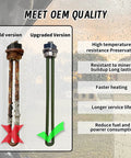 Comparison of old and upgraded Heavy Duty Rv Water Heater Element Knockout Replacement Heating Rod for optimal performance.