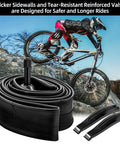 Two Pack 16 Inch Bike Inner Tubes For Kids Mountain Bikes Fits 1.75 To 2.125 Tire Width Durable Reinforced Schrader Valve 32mm
