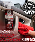All In One Interior Cleaner And Protectant With Black Cherry Scent, 16 Oz, Safe On Leather, Vinyl, Plastic, Rubber And Glass, Cleans, Protects, And Refreshes Dash, Doors, And Panels For A Factory Clean Look And Fresh Car Vibe.