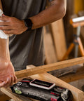 Heavy Duty Cleaning Wipes For Paint Prep And Degreasing On The Go, Travel Size Flat Pack in use during a DIY project