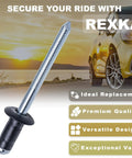 No Sweat Repairs With This 10 Pack Heavy Duty Fuel Door And Specialty Rivet Kit Designed Tight For Toyota And Lexus Rides Like Camry Corolla Highlander Prius Chr4runner Swapping In Pn 9026906017 90269a0005 For A Clean Install, showing a chrome rivet against a scenic sunset backdrop.