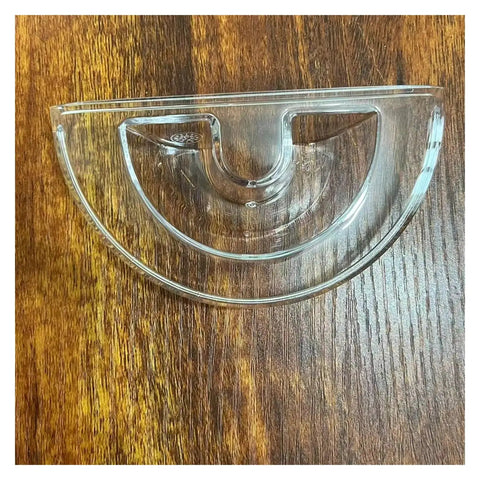 Clear plastic water tank lid replacement for Creatista Plus J520 coffee machine, shown on a wooden surface.