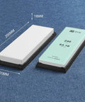 Professional Glass Sharpening Stone Whetstone 15,000 Grit For Razor Sharp Knives shown with dimensions 200 x 70 x 18mm