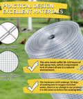 Heavy Duty Hardware Cloth With One Half Inch Square Openings, 48 Inch By 100 Foot Roll, 19 Gauge, double layer hot dip galvanized
