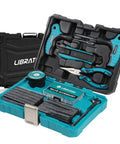 78 Piece Professional Tire Repair Kit With Heavy Duty Plugs Insertion Wrench Needle Nose Pliers Utility Cutter Tire Pressure Pen And Nitrile Gloves For No Hassle Roadside Flat Fixes And Road Trip Rescue, organized tools in sturdy case.