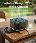 Portable Mosquito Repellent Device For Outdoor And Indoor Use Rechargeable Electronic Insect Repellent With 20 Feet Coverage Great For Camping Hiking Patio And Backyard Safe For Kids And Pets Includes 2 Refills on wooden table