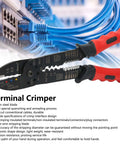Multifunction Terminal Crimping Tool And Wire Stripper With High Carbon Steel Blades Ergonomic Grip for industrial use