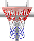All Weather Outdoor Basketball Net Replacement Fits Standard Rims Red White Blue Durable Weatherproof Net For Outdoor Courts