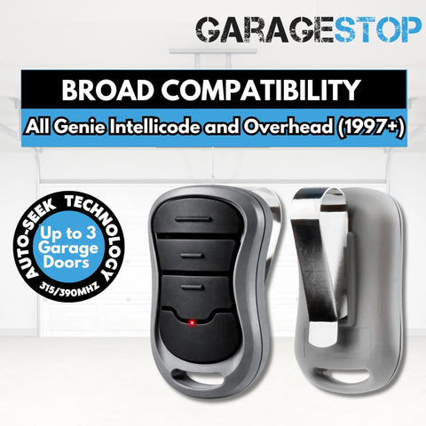 IntelliCode 3-Button Garage Door Remote Replacement With Auto-Seek Dual Frequency, Easy Plug-And-Play, Fully Compatible With G3T-BX G3T-R G3T-A G1T-BX G1T-A O1T-BX O1T-A And More From 1997 To Present