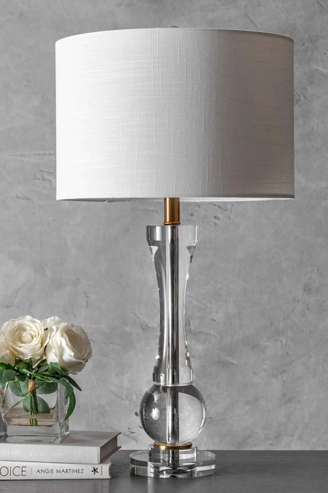 Sleek 28 Inch Metal Flask Table Lamp With On Off Switch 3 Way Lighting For Living Room Or Bedroom Contemporary Modern Desk Lamp