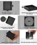 Image showing Heavy Duty Non Slip Furniture Pads 2 By 2 Black Rubber Cups Set Of 4 No Adhesive Floor Protectors for hardwood floors.