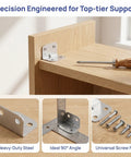 L Shaped Corner Braces 100 Pack Cold Rolled Steel Right Angle Brackets for tables with screwdriver and screws