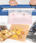 16 Inch Manual Heat Sealer With 8 Adjustable Heat Levels for sealing plastic bags with biscuits and dried fruits visible