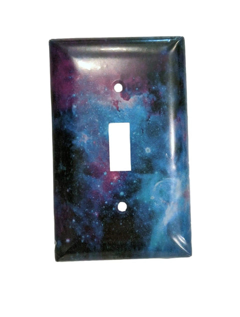 Dope Galaxy Nebula Print Light Switch Cover For Cosmic Home Decor Real Photo Style Wall Plate Not A Decal Actual Printed Outlet Cover