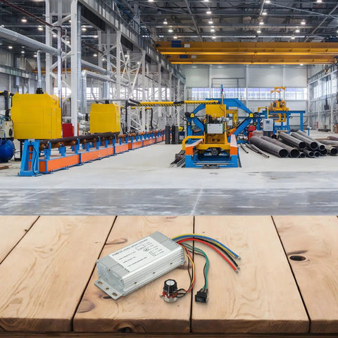 Beefy 70A DC Brushed Motor Controller With Forward Reverse Control For 12V-48V Systems, 4000W Capacity, Wide 10V-60V Input, Ideal For Industrial Automation, Pumps, Conveyors, And Robotics on aluminum housing