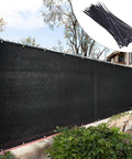 6 Ft By 50 Ft Black Fence Privacy Screen Cover Windscreen Built Tough With Heavy Duty Brass Grommets And Cable Zip Ties Included