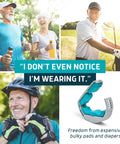 Versa Clamp For Men Incontinence Lightweight And Comfortable Support With Adjustable Pressure Knob displayed beside active older adults