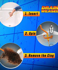 Kick Those Nagging Hair Knots To The Curb With This 18 Inch Drain Snake featuring step-by-step use for effective clog removal.