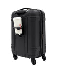 20 Inch Astral Hardside Carry On Luggage With Built In 3 In 1 Cup Holder, Phone Holder And USB Port, Black, Your Travel Sidekick