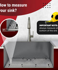 How to measure sink with Heavy Duty Stainless Steel Sink Protector Grid For Kitchen Sink 27.5 By 13.5 Inches.