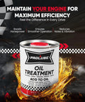 Premium Drop In Engine Oil Additive Pump Up Horsepower Save Green On Gas Cut Engine Rattle Smooth Ride For Heavy Duty Trucks And Cars Reduce Wear Vibration Boost Transmission Performance in a bottle with labels.