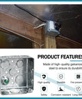 No Nonsense 4 Inch Square Metal Electrical Junction Box Two Gang Wire Housing With Ten Half And Six Three Quarter Knockouts installed with wiring.