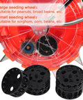 Seed wheels for Manual 12 Nozzles Garden Seeder Roller For Corn And Beans Hand Push Seed Spreader With Precise Spot Planting