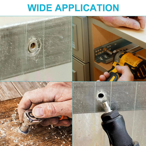 Trivd Frol rivet nut tool kit – galvanized threaded inserts installed in metal panels using drill and hand tools