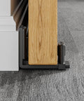 Sliding Barn Door Floor Guide Adjustable Bottom With Double Nylon Rollers Wall Mounted Heavy Duty Steel Frame Fits 1 To 2 Inch Doors And Delivers Smooth Quiet Sliding For Home Reno Upgrades