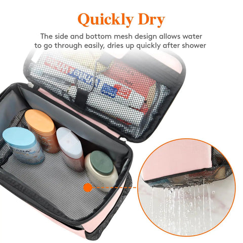Mesh Shower Caddy Bag Portable Hanging Organizer For Dorm Rooms College Bathroom Beach Travel Quick Dry Tote Pink Medium