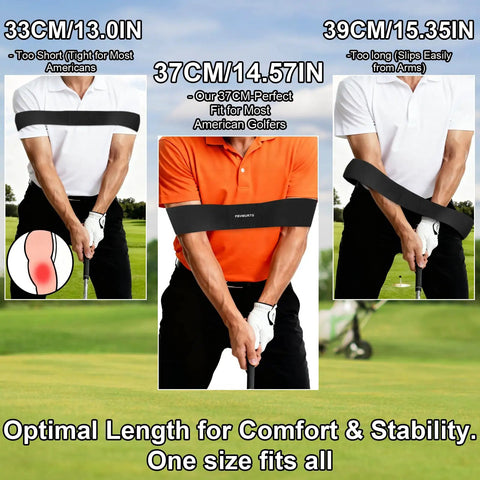 Golf Swing Training Arm Band With Clear Instructions, Corrects Chicken Wing, Aligns Elbows, Keeps Arms In Sync