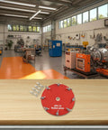 Portable Shortwave Antenna Grounding Grid Plate, Aluminum 11 Cm Red Disk With Fork Terminals For JPC-12 PAC-12 on table