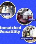 Heavy Duty 200 Gallon Builder Bulk Bags for Demolition and Construction used in various job sites.