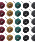 100 Pcs 1.8 Inch Double Layer Abrasive Buffing Wheels Kit For Rotary Tools Polishing And Deburring Metal Jewelry Parts