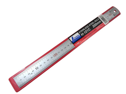 Rigid 300 Millimeter Machinist Ruler With Zero Glare Satin Chrome Finish Pro Grade Stainless Steel Hardened And Tempered Precise