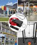 Heavy Duty Lightweight Aluminum Cable Pulleys With Hanging Strap Kit Red 2 Pack For Home Gyms Lat Pulley System Snatch Block Wheel