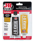 KwikWeld Pro Size Steel Reinforced Epoxy Twin Pack 10 Oz Fast Setting Two Part Adhesive For Metal Repair, DIY Projects, Wood And Concrete Bond, Long Lasting Strength, Easy Mix And Use packaging showing 5 oz tubes